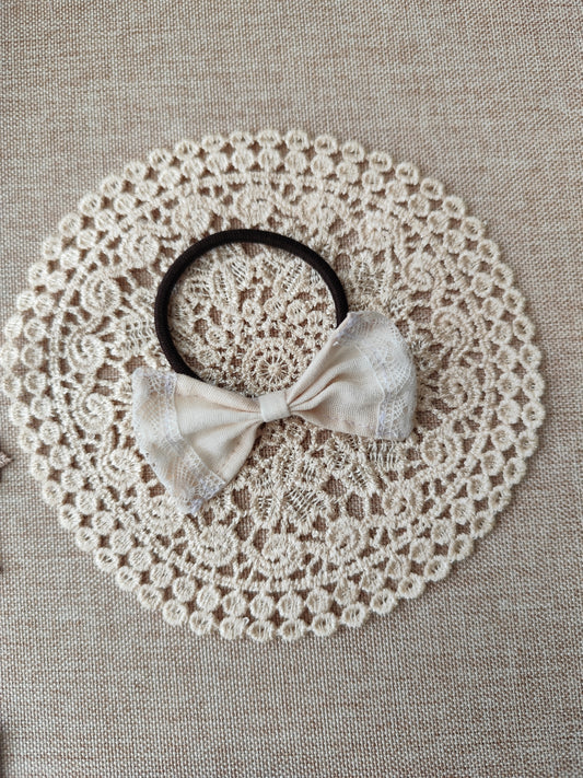 びわ染めコットン生地のヘアアクセサリー D