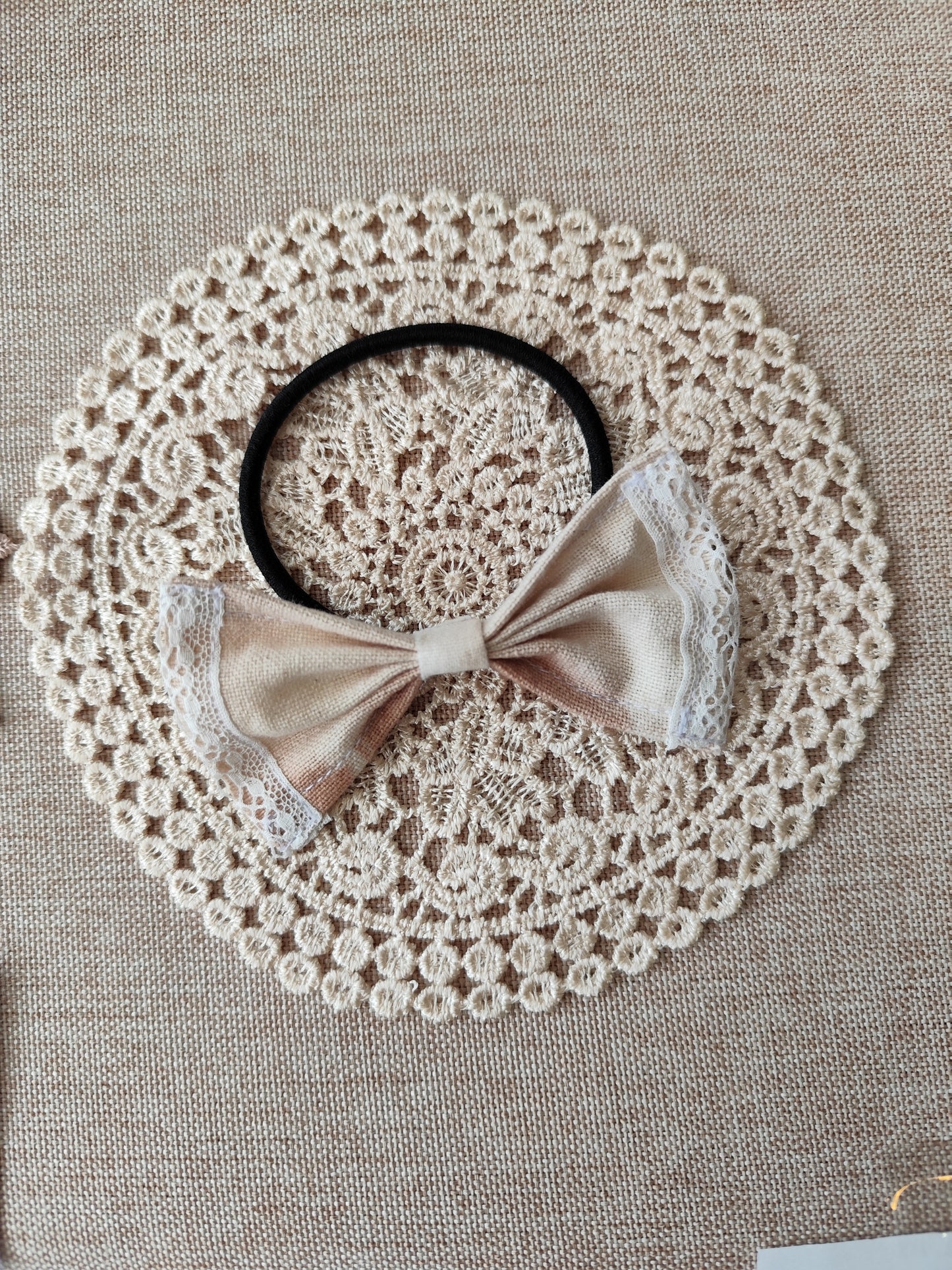 びわ染めコットン生地のヘアアクセサリー B