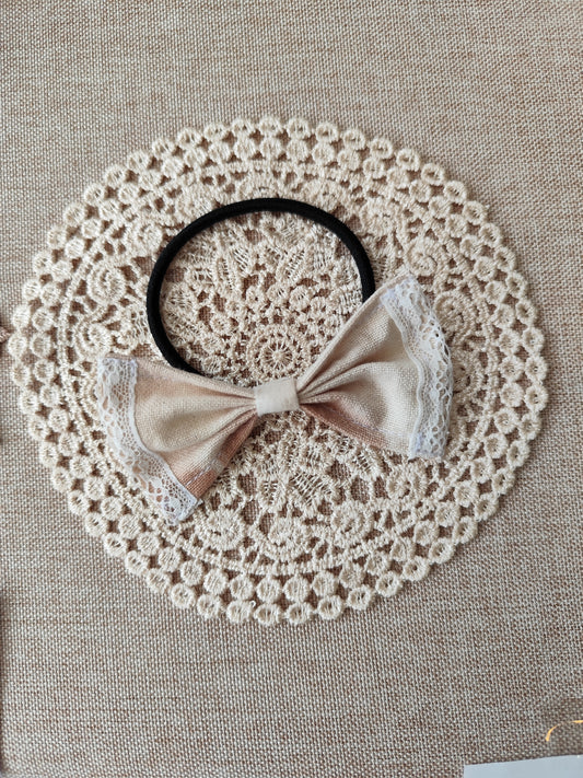 びわ染めコットン生地のヘアアクセサリー B