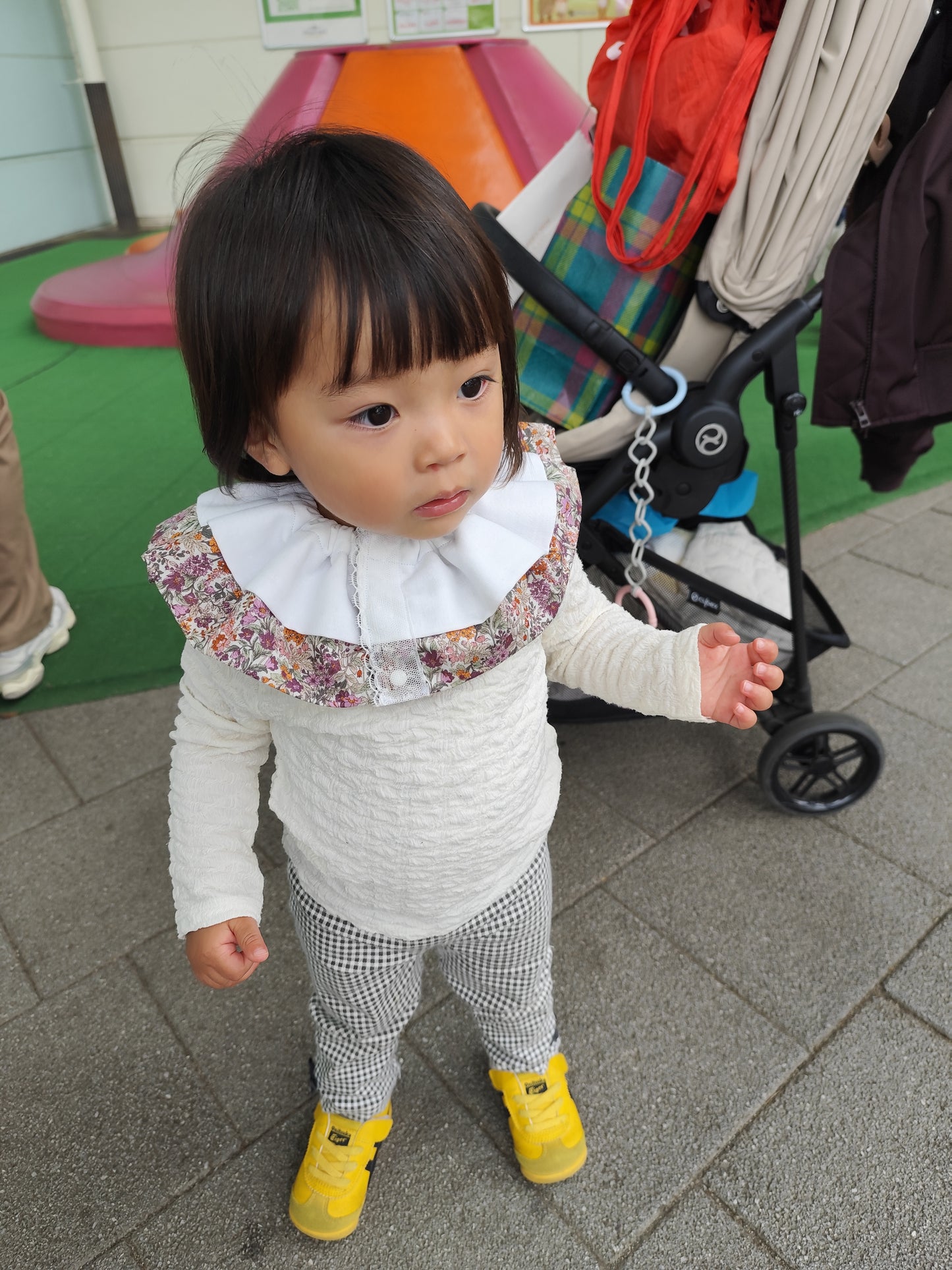 ベビースタイ オーガニックコットン100%  リバーシブル 360度 B