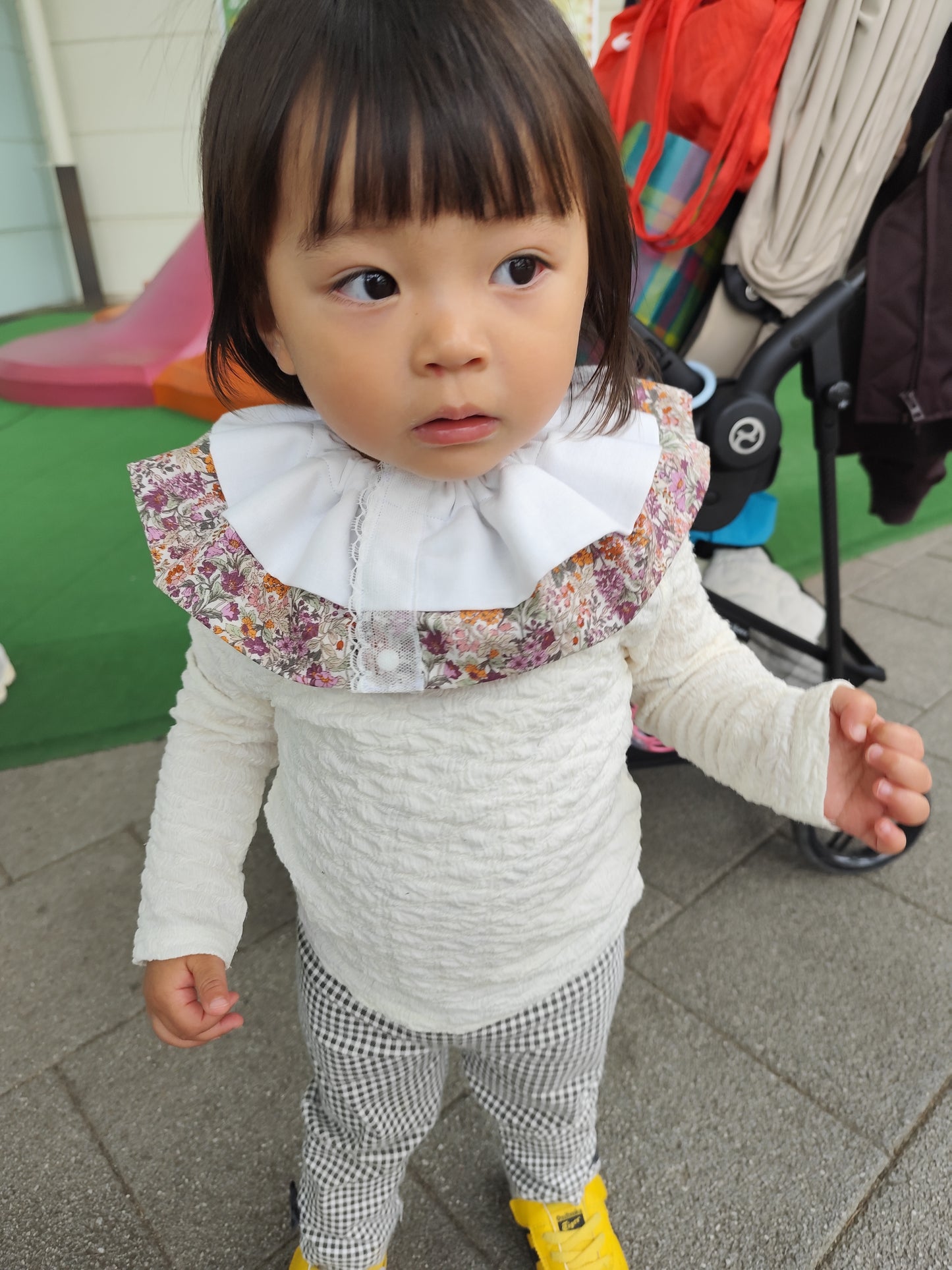 ベビースタイ オーガニックコットン100%  リバーシブル 360度 B